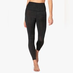 Beyond Yoga Black Striped Leggings